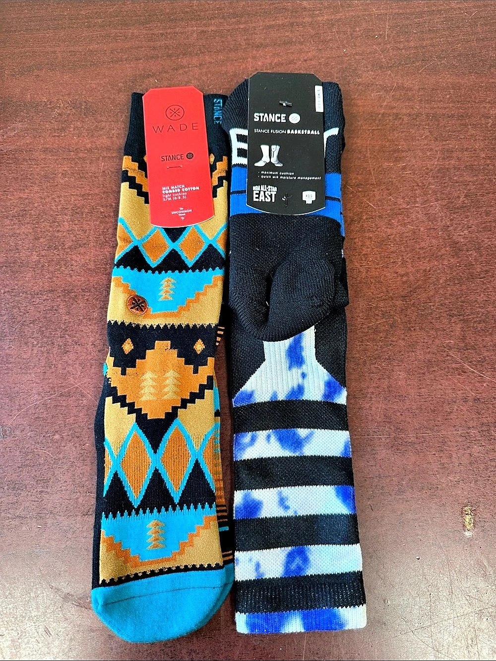 3#129, NWT Stance NBA All-Star East Fusion Basketball Socks (2 Pair)